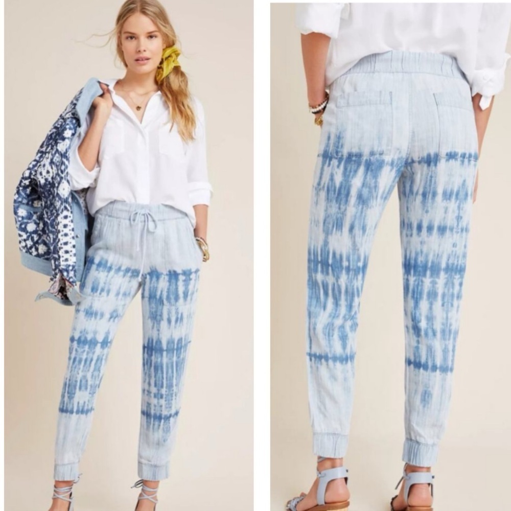 cloth & stone Light Blue Tie-Dye Jogger Pants